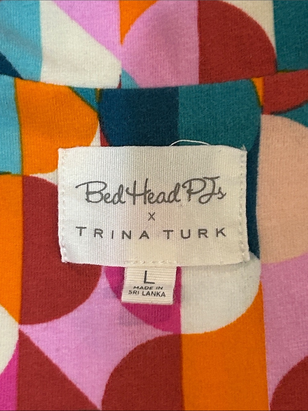 Trina Turk x Bedhead PJs Geometric-Print Long Jersey Pajama Set size Large - Picture 4 of 16